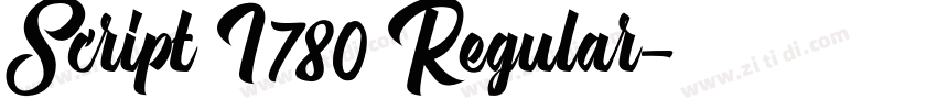 Script I780 Regular字体转换 Script I780 Regular字体转换